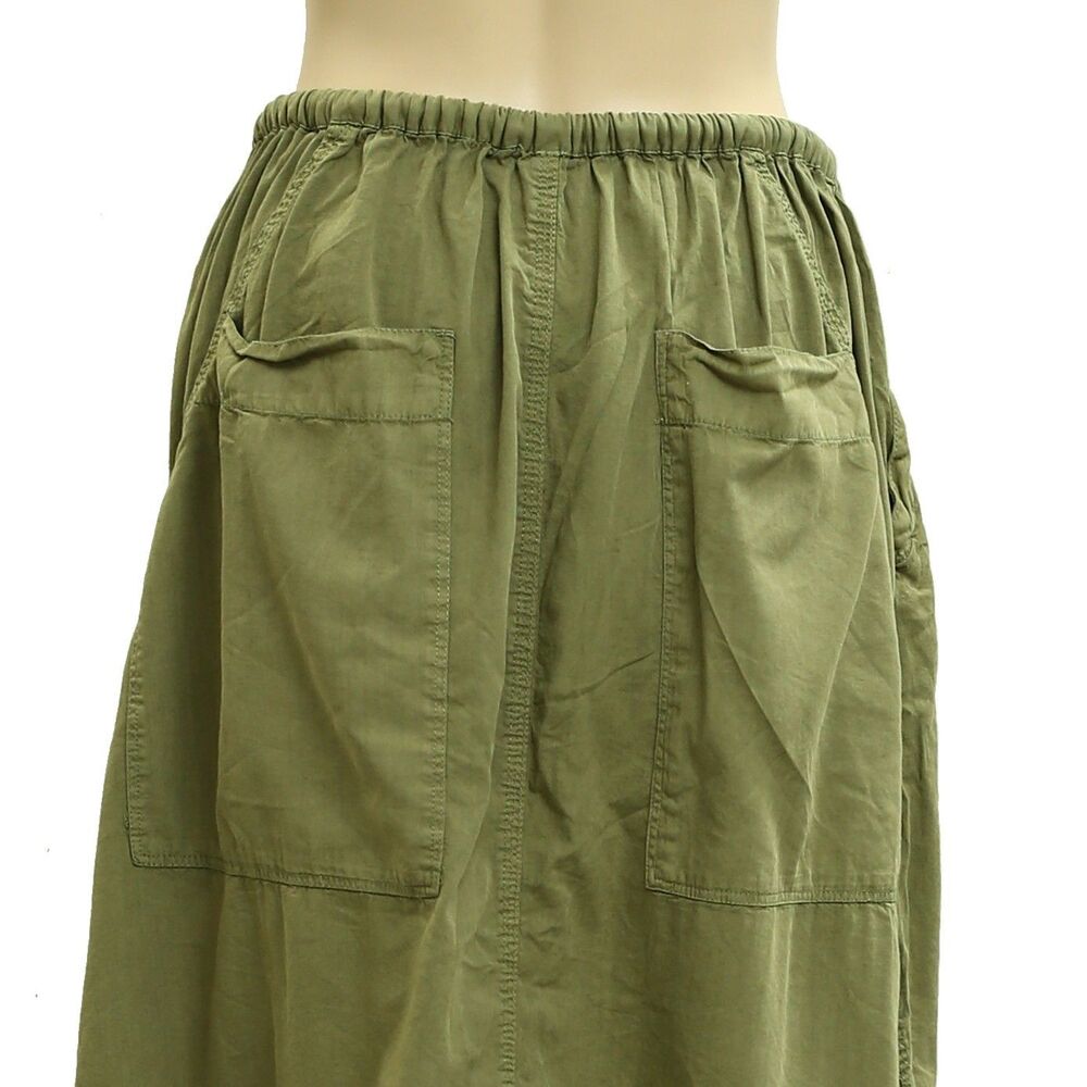 Free People Picture Perfect Parachute Maxi Skirt Pull-on Cotton Solid XS 282491 - Picture 7 of 7